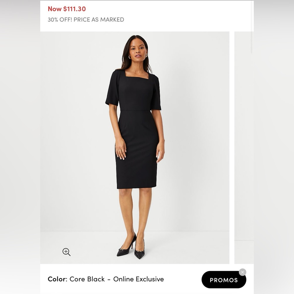 Ann Taylor size 0 black professional dress